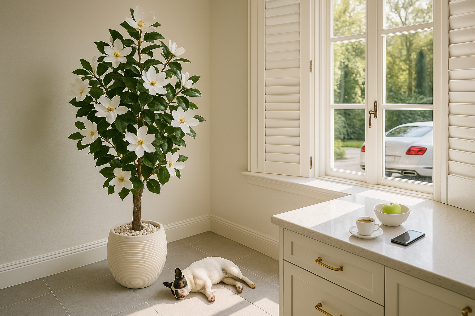 Magnolia deluxe - flowering  1.75m wh-grn