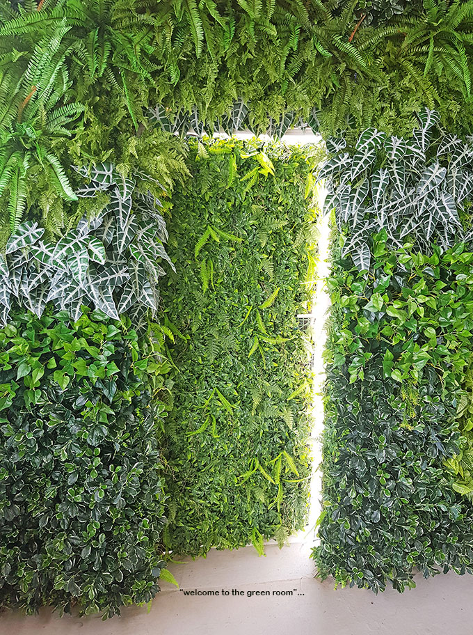 Artificial Green Walls installed over mixture of surfaces & angles to create a seamless flow... image 4