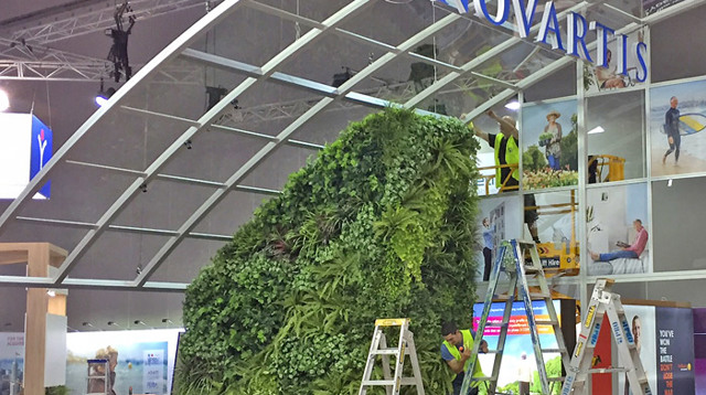 Artificial Green Walls- demountable panels for exhibition display