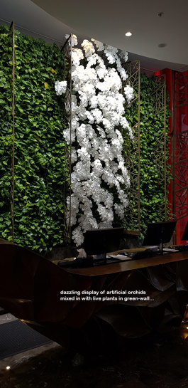 adding artificials to enhance 'live' green-walls- 24/7 wow!