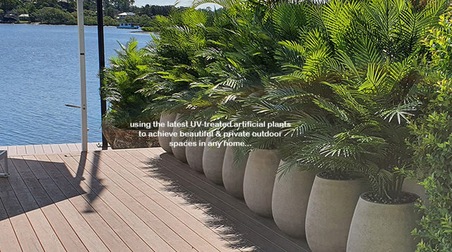 Using the latest UV-treated artificial Plants outdoor for great looks n privacy...