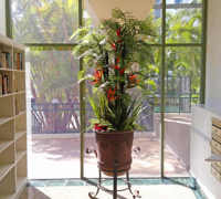Existing Planters revamped in apartment foyer
