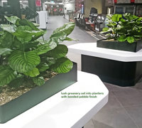 Table-Planters in Mall Eatery...