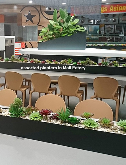 Table-Planters in Mall Eatery...