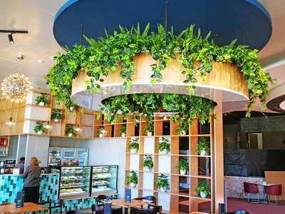 Raised Planter & Green-Wall in Club Foyer