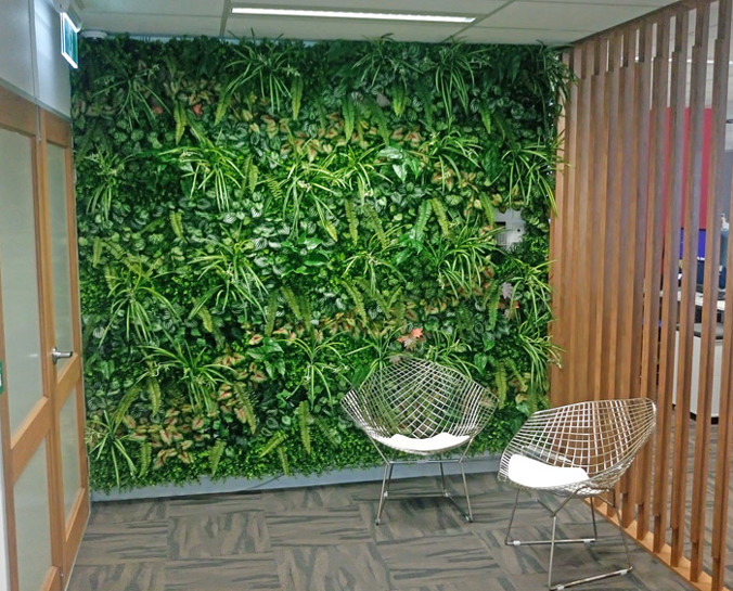 Office Entry Revamped with Green-Wall