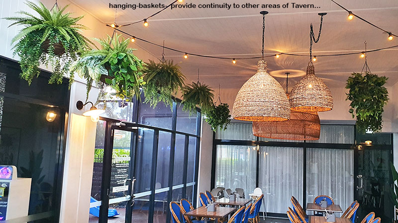 Hanging-Baskets give the finishing 'green-touch' to an excellent tavern makeover... image 9