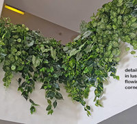 Easy-way to add greenery to a bare wall- resort foyer gets a 'green-hello'