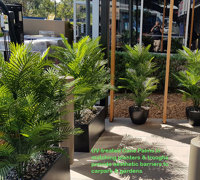 Hotel refurb with artificial plants inside & out...