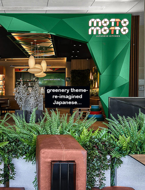 Modern Japanese Restaurant- re-imagined using a green-theme...