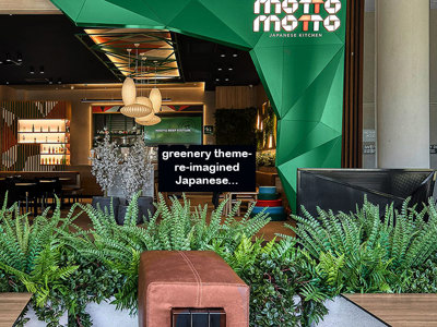 Modern Japanese Restaurant- re-imagined using a green-theme...