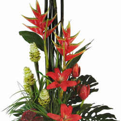 Tropical Floral- heliconias - artificial plants, flowers & trees - image 1