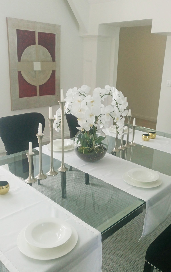Orchid in Glass Bowls