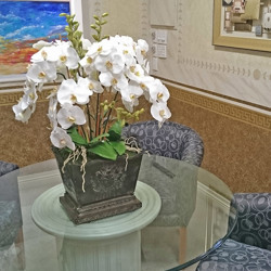 Orchid in Glass Bowls - artificial plants, flowers & trees - image 3