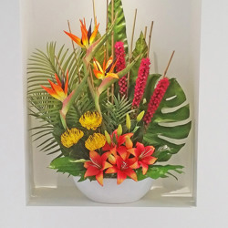 Floral-Tropical in fan shape 90cm - artificial plants, flowers & trees - image 1