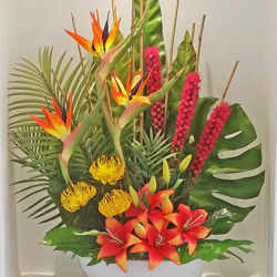 Floral-Tropical in fan shape 90cm - artificial plants, flowers & trees - image 2