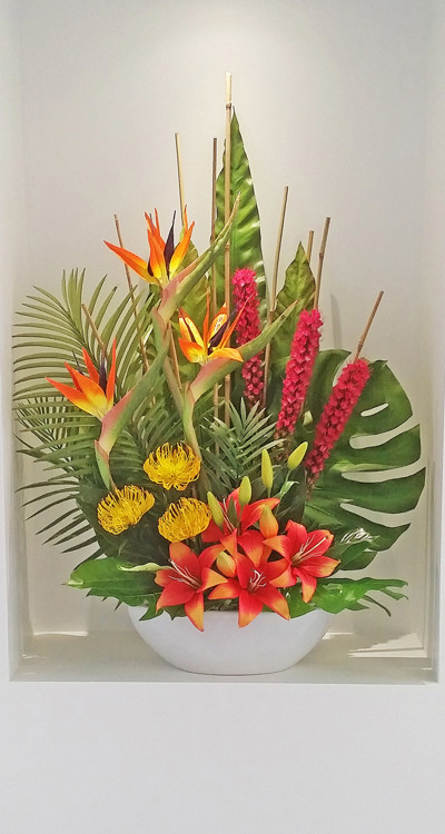 Articial Plants - Floral-Tropical in fan shape 90cm
