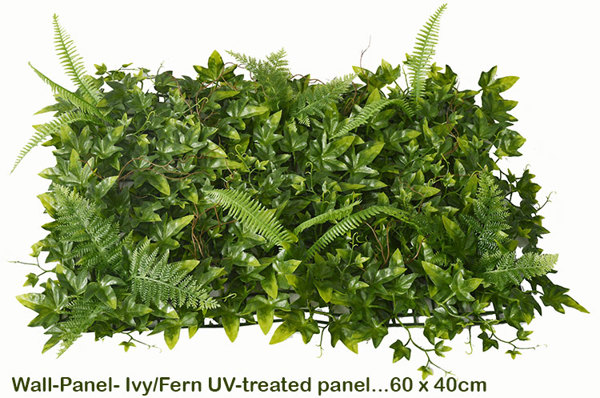Articial Plants - Wall-Panels Ivy/Fern UV panel