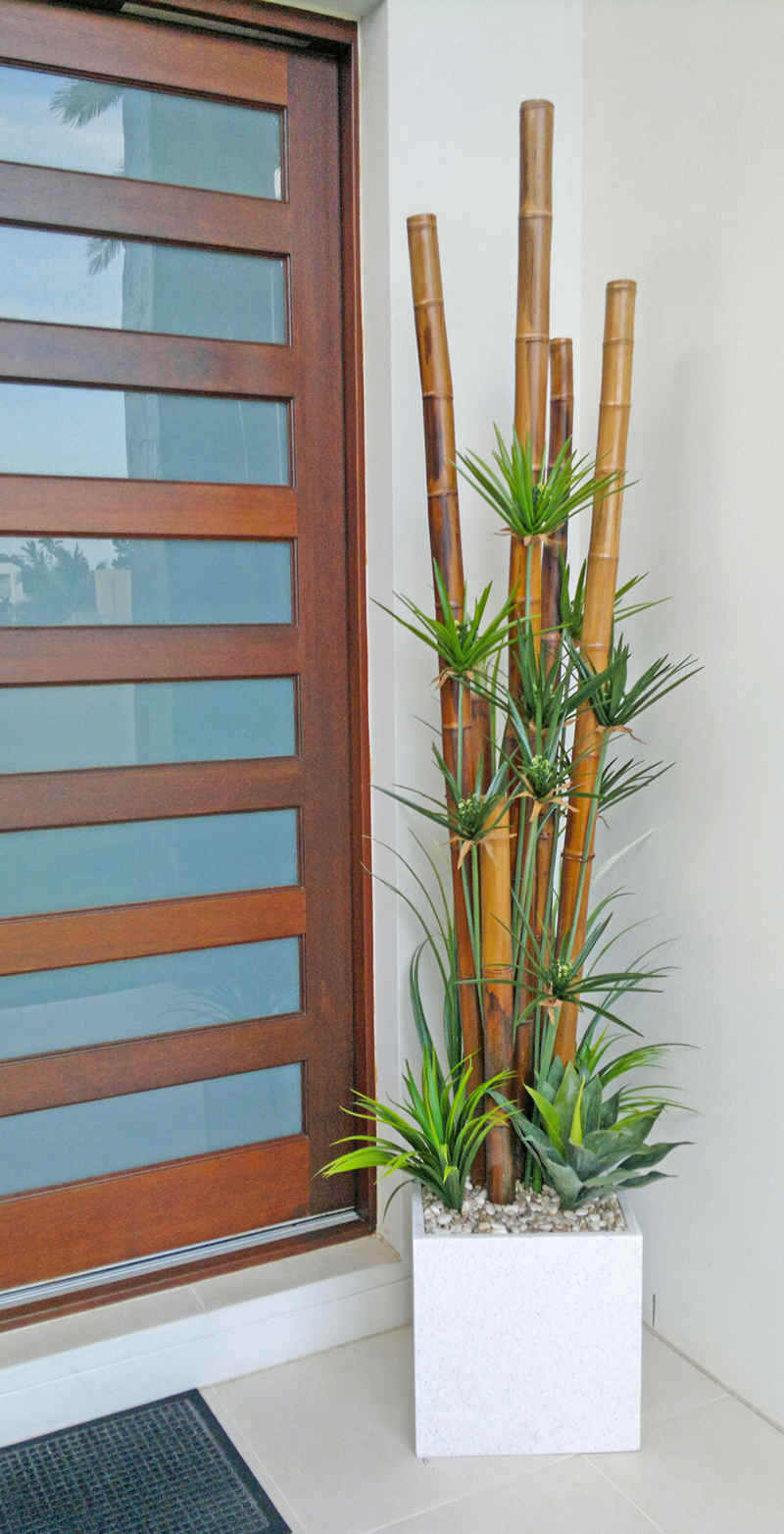 artificial mixed planter, fake mixed planter, artificial bamboo-pole ...