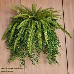 Wall-Baskets Mixed Ferns- med - artificial plants, flowers & trees - image 2