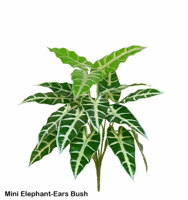 Articial Plants - Mini Elephant-Ears green/grey