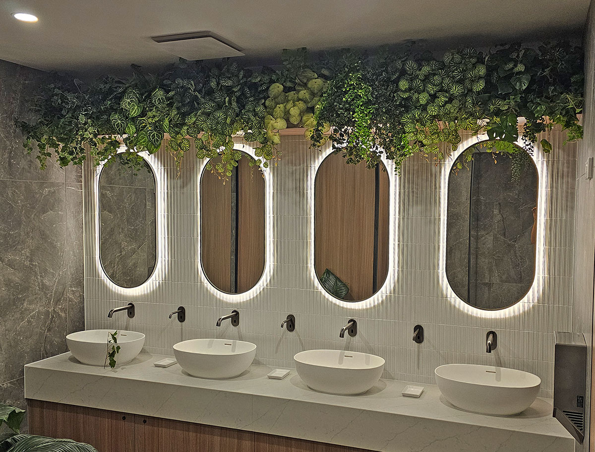 Bathroom greenery 