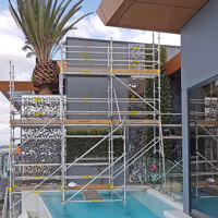 Artificial Green Wall above Penthouse Pool- tricky install! poplet image 3