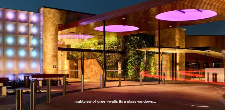 Artificial Green Wall flows seamlessly from outdoors into club foyer image 2