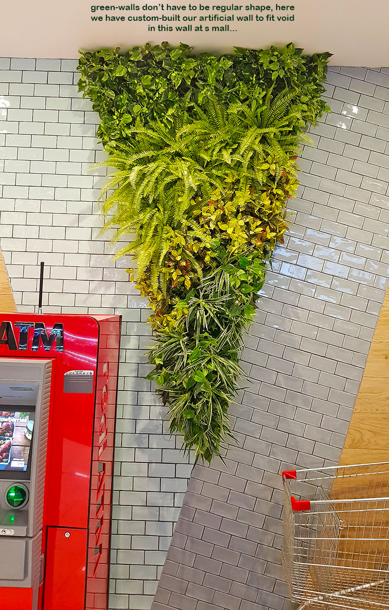 Custom-sized to fit architecture, artificial green-walls are cool! image 2