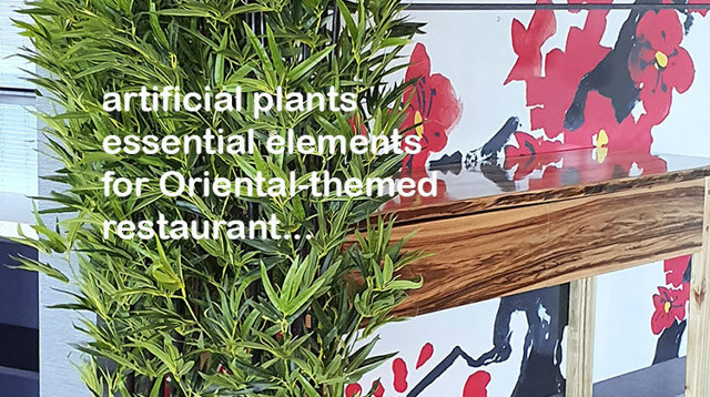Greenery enhances Restaurant theme...
