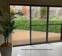 Turning an unsightly block wall into a green Feature...