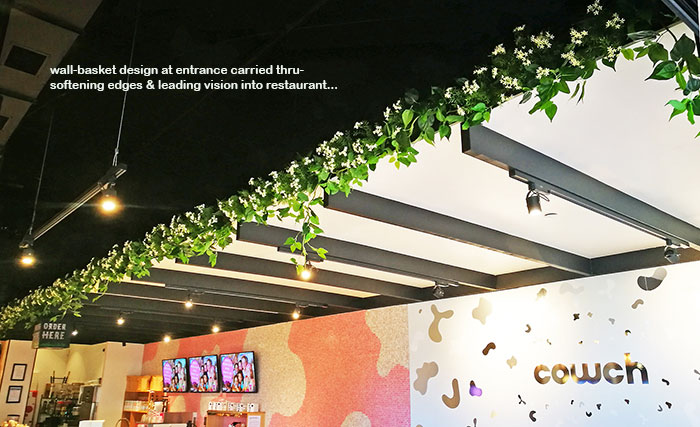 Artificial Greenery for VISUAL IMPACT in restaurant