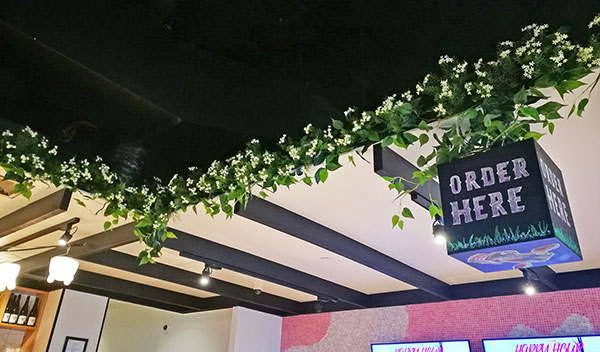 Artificial Greenery for VISUAL IMPACT in restaurant
