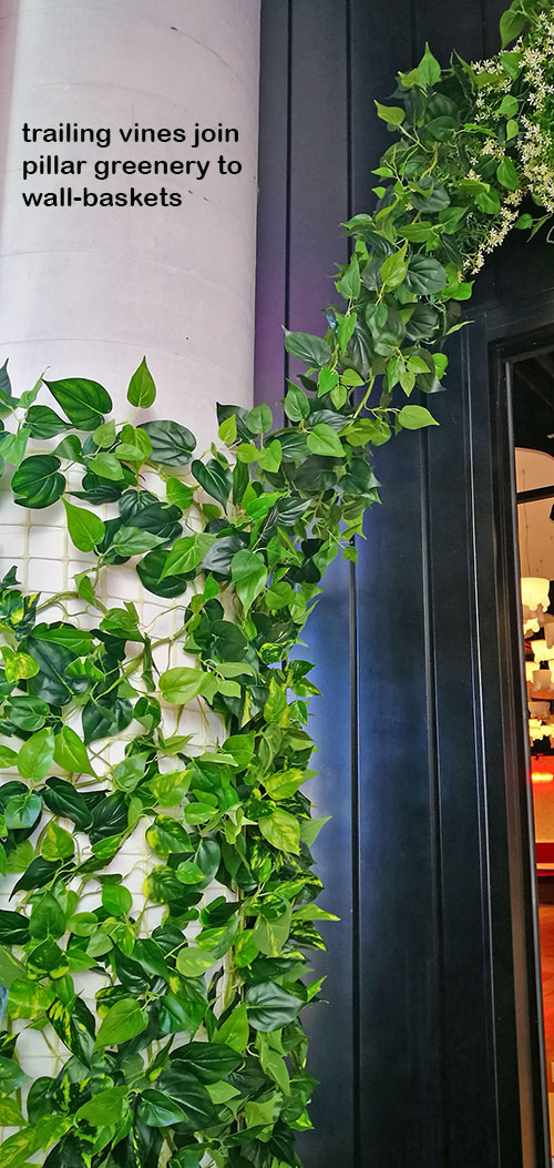 Artificial Greenery for VISUAL IMPACT in restaurant