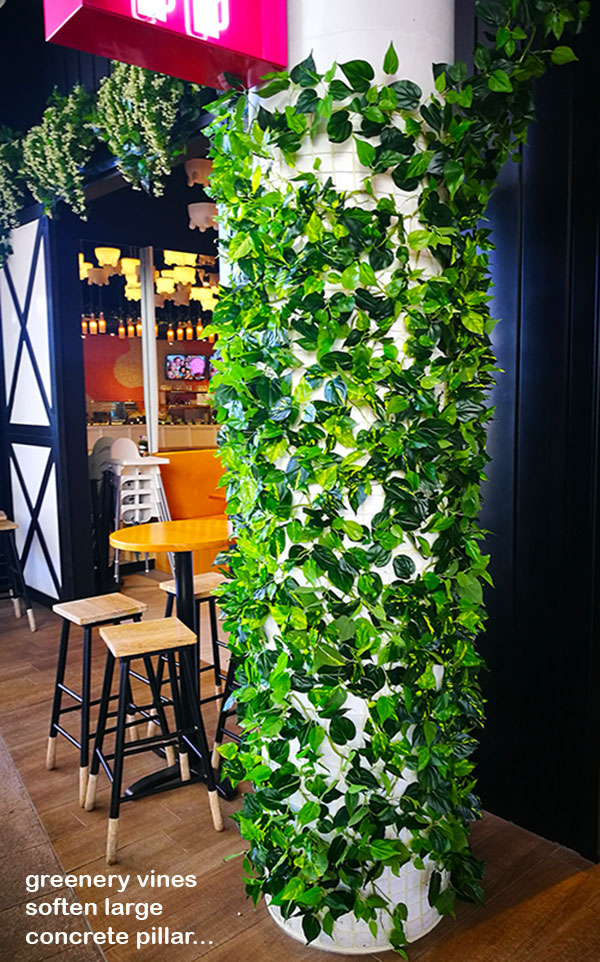 Artificial Greenery for VISUAL IMPACT in restaurant