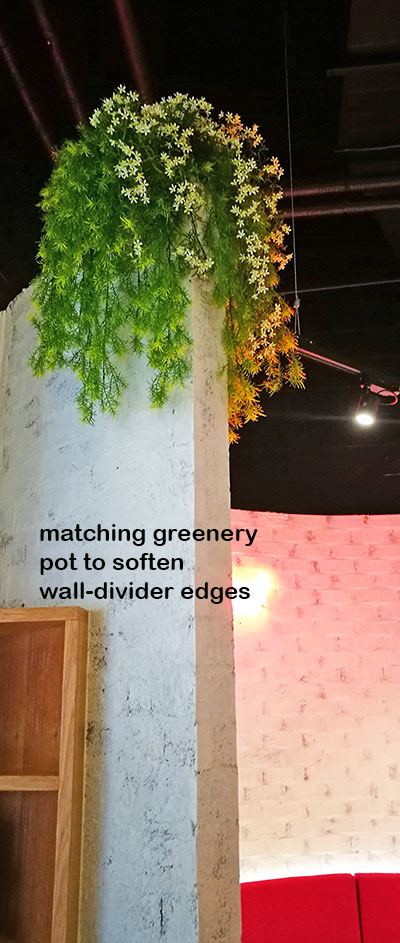 Artificial Greenery for VISUAL IMPACT in restaurant