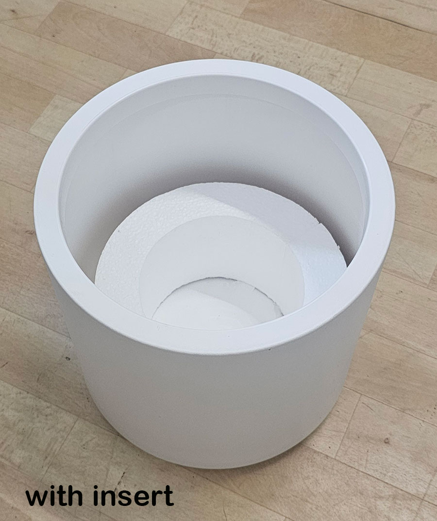 Planters- Cylinder Pot med -white