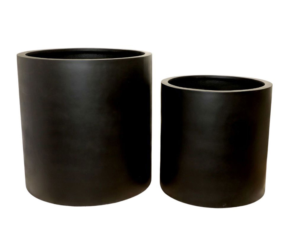 Planters- Cylinder Pot med -white