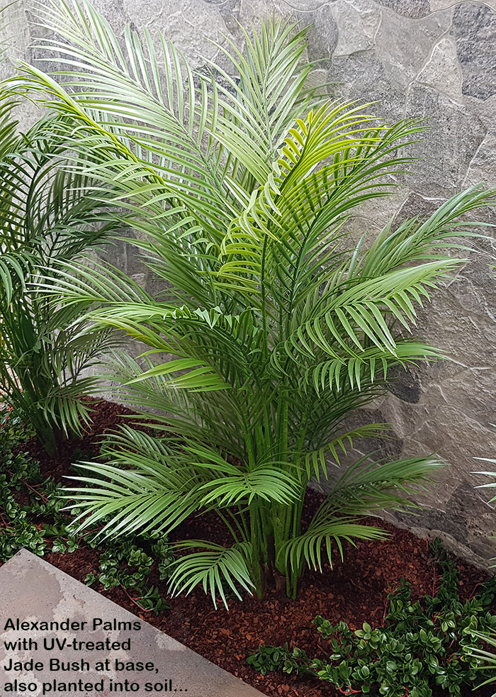 Planting artificial plants straight into the garden outdoors!!!