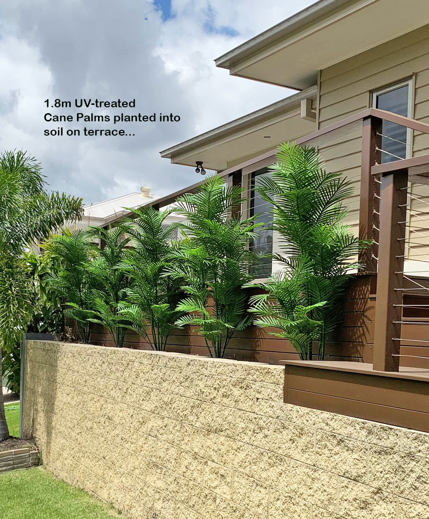 Planting artificial plants straight into the garden outdoors!!!