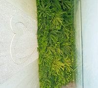 Artificial Green Walls turn concrete canyon into a porte cochere
