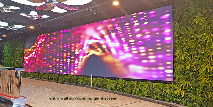 Artificial Green Walls turn concrete canyon into a porte cochere