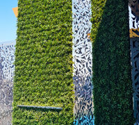 Artificial Green Wall above Penthouse Pool- tricky install!