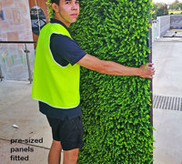 Artificial Green Wall flows seamlessly from outdoors into club foyer