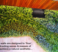 Artificial Green Wall flows seamlessly from outdoors into club foyer