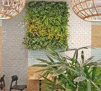 Custom-sized to fit architecture, artificial green-walls are cool!