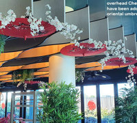 Greenery enhances Restaurant theme...