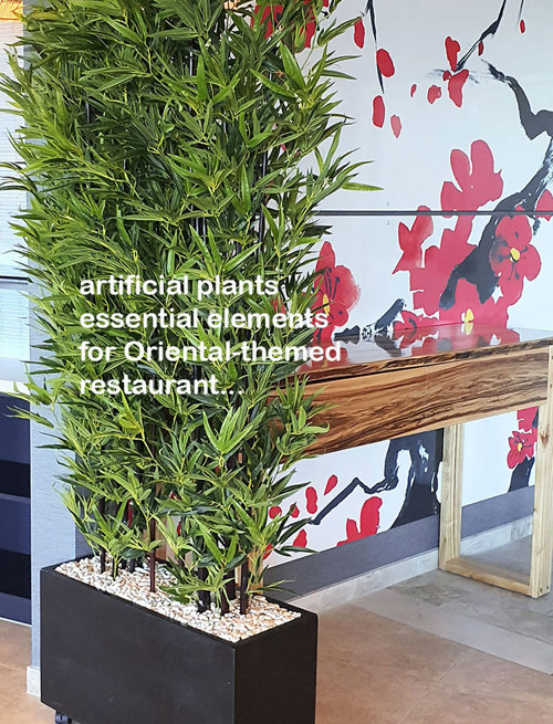 Greenery enhances Restaurant theme...