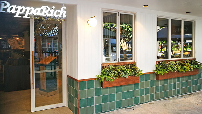 Window-Box planters in Restaurant