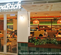 Window-Box planters in Restaurant
